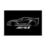 2019 Corvette ZR1 Poster C7 Supercar Wall Art Modern Sports Car Print Decor