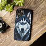 Siberian Husky Geometric Diamond Art Tough Phone Case