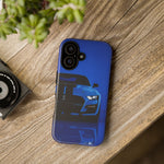 Blue Mustang Art Phone Case, GT500 American Muscle Car Tough Cover for Men