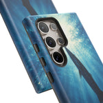 Barracuda Silhouette Phone Case, Sunlit Marine Art Tough Cover