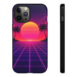 Classic Grid Sunset Vaporwave Art Tough Phone Case