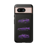 MK4 Supra Phone Case Purple, Three-View Vector Cover