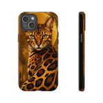 Bengal Cat Wild Spots Gold Art Tough Phone Case