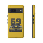 1969 Camaro Z28 Yellow Front View Muscle Car Tough Phone Case