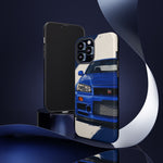 R34 Skyline GT-R Bayside Blue Tough Phone Case for 90s JDM Fans