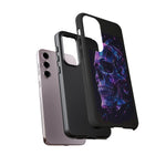 Holographic Skull Phone Case, Shattered Glass Iridescent Cover