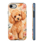 Miniature Poodle Whimsical Watercolor Art Tough Phone Case
