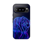 Neon Blue Tiger phone case | tough protective cover