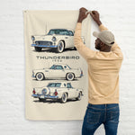 1956 Thunderbird Porthole Banner 34x56 Garage Man Cave Wall Decor Gift