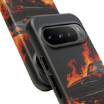 Black Charger Classic Muscle Flames Tough Phone Case Cover Gift