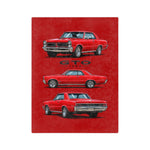 1965 GTO Red Car Blanket | Velveteen Microfiber Throw