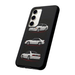 Fox Mustang White Triview Phone Case Classic Car Illustration