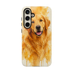 Golden Retriever Watercolor Art Tough Phone Case - Dog Portrait