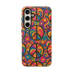 Peace Love Rainbow Spiral Art Tough Phone Case