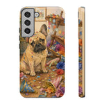 Guilty French Bulldog Phone Case, Confetti Watercolor Cover
