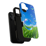 Bubbles Over Grass phone case | Tough Cover