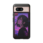 Melancholy Anime Girl Phone Case Vaporwave Tough Case