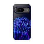 Neon Blue Tiger phone case | tough protective cover