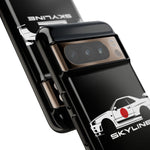 R34 Skyline Japanese Flag Race Car Phone Case | JDM GT-R Tough Cover