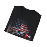1970 Camaro Shirt Restomod Muscle Car Patriotic USA Flag Vintage American Muscle Graphic T-Shirt