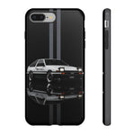 AE86 Phone Case, White 85 JDM Drift Icon Stripe Studio Cover