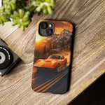 1969 C3 Corvette Phone Case, Orange Mountain Pass Motion Blur
