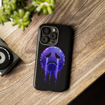 Glitch Sad Face Phone Case, Anime Melt Static Tough Cover