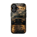 77 Trans Am Phone Case, Black Gold Muscle Car Foggy Backroad Cover