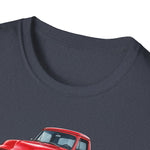 Red 1955 F100 Vintage Truck T-Shirt | Classic Trio Pickup Design