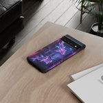 Neon Koi Reflection Vaporwave phone case | Tough Cover