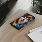Alaskan Malamute Portrait Tough Phone Case - Vivid Paint Splatter