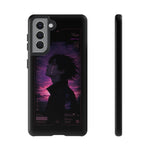 Melancholy Data Poster Phone Case, Glitch Anime Sky Tough Cover