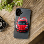 Red C8 Z06 Track Wing Tough Phone Case Cover Gift Art