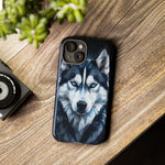 Siberian Husky Geometric Diamond Art Tough Phone Case