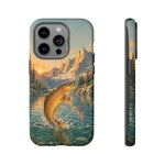 Leaping Golden Trout Lake Scene phone case | Tough Cover
