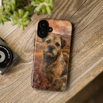 Border Terrier Earthy Watercolor Art Tough Phone Case