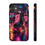 Neon Roller Skates Tough Case | Retro 80s Skate Night Phone Cover