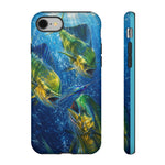 Mahi Mahi School Phone Case, Dorado Fish Frenzy Cover for Anglers
