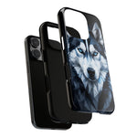 Siberian Husky Geometric Diamond Art Tough Phone Case
