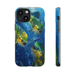 Mahi Mahi School Phone Case, Dorado Fish Frenzy Cover for Anglers
