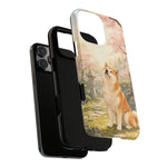 Akita under Cherry Blossoms Dog Breed Phone Case