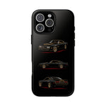 Trans Am Phone Case Black Gold, Three-View Vector Tough Cover