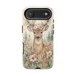 Deer Floral Antler Crown Art Tough Phone Case