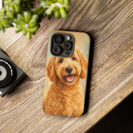 Goldendoodle Fluffy Curls Portrait Art Tough Phone Case
