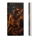 Burmese Golden Sable Portrait Art Tough Phone Case