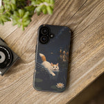 Turkish Van Swimming Cat Tough Case | Whimsical Night Pond, Lily Pads, Ducks