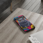 British Shorthair Round Pop Art Tough Phone Case