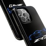 Blue C8 ZR1 Phone Case for Supercar Enthusiasts