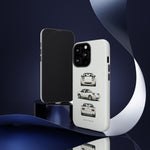 1989 Miata White Triple View Roadster Tough Phone Case Cover