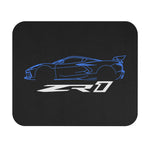 C8 ZR1 Mouse Pad Chevy Sports Car Line Art Desk Mat Rapid Blue Fan Gift
